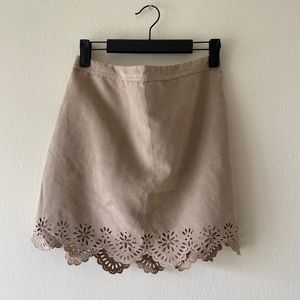 Hollister Co Faux Suede Brown Eyelet Skirt Size 9